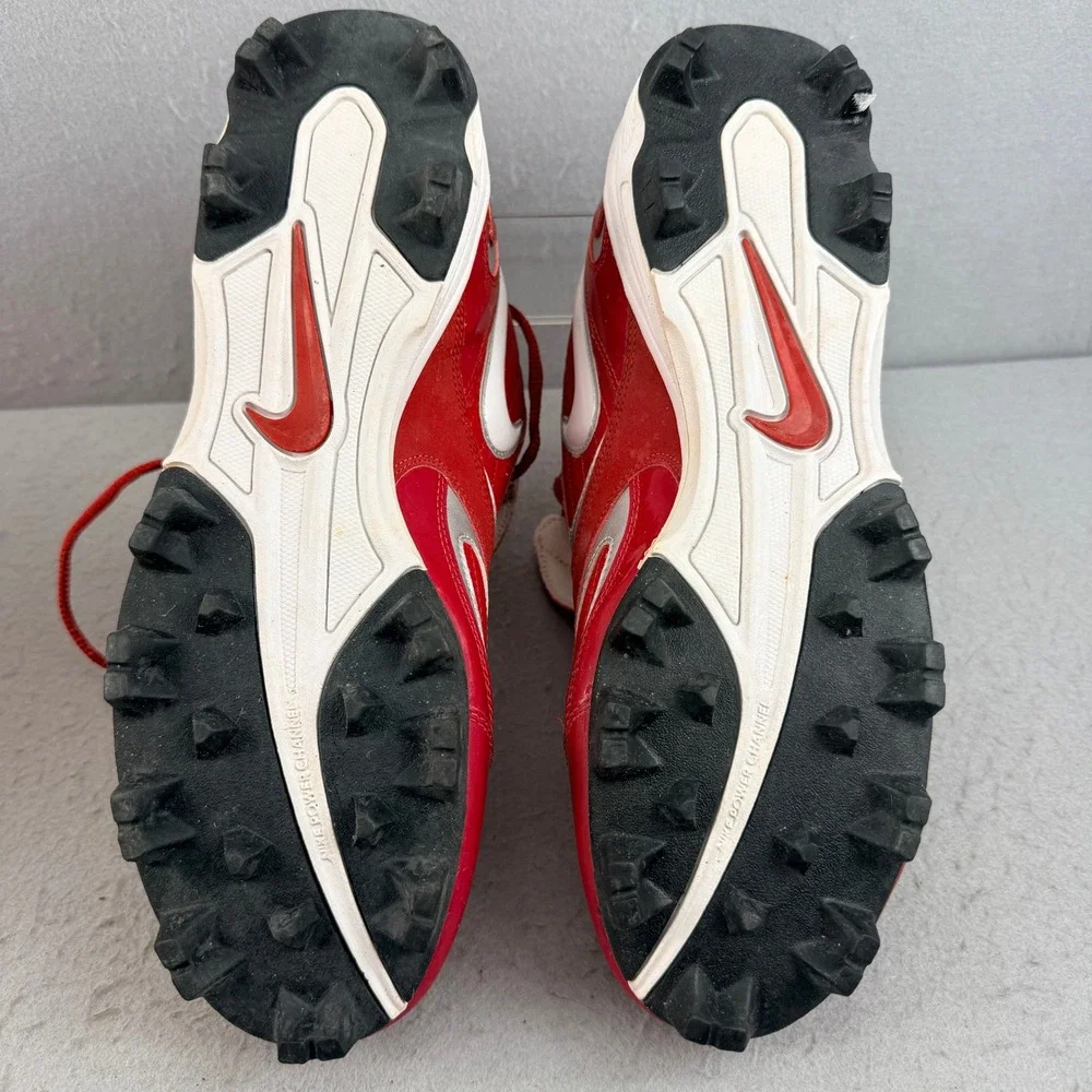 Vintage 2008 Nike Keystone Low Baseball Cleats Men's‎ 11 Red White 317087-611